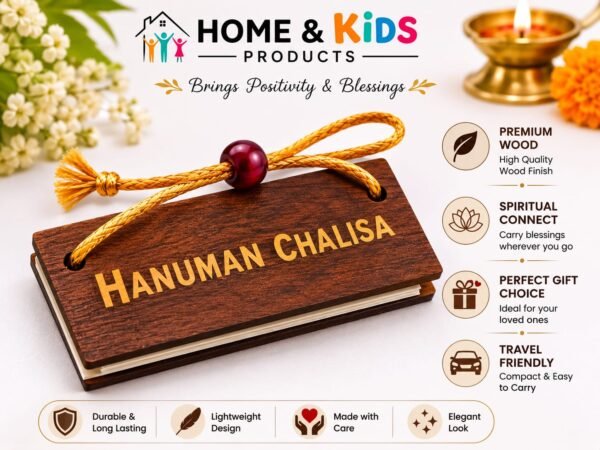 FamilyFeves Pocket Hanuman Chalisa Book in English with Hanuman Aarti