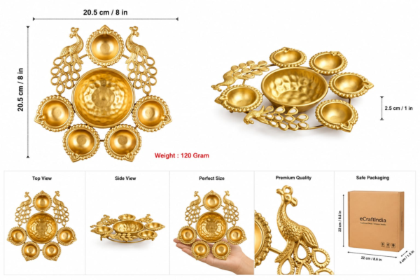 Handcrafted Round Shape Decorative Diya Urli Bowl5
