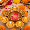 Handcrafted Round Shape Decorative Diya Urli Bowl5