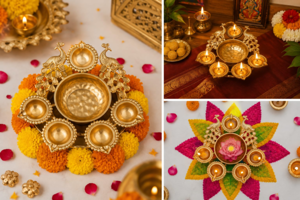 Handcrafted Round Shape Decorative Diya Urli Bowl5