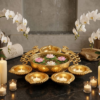 Handcrafted Round Shape Decorative Diya Urli Bowl5